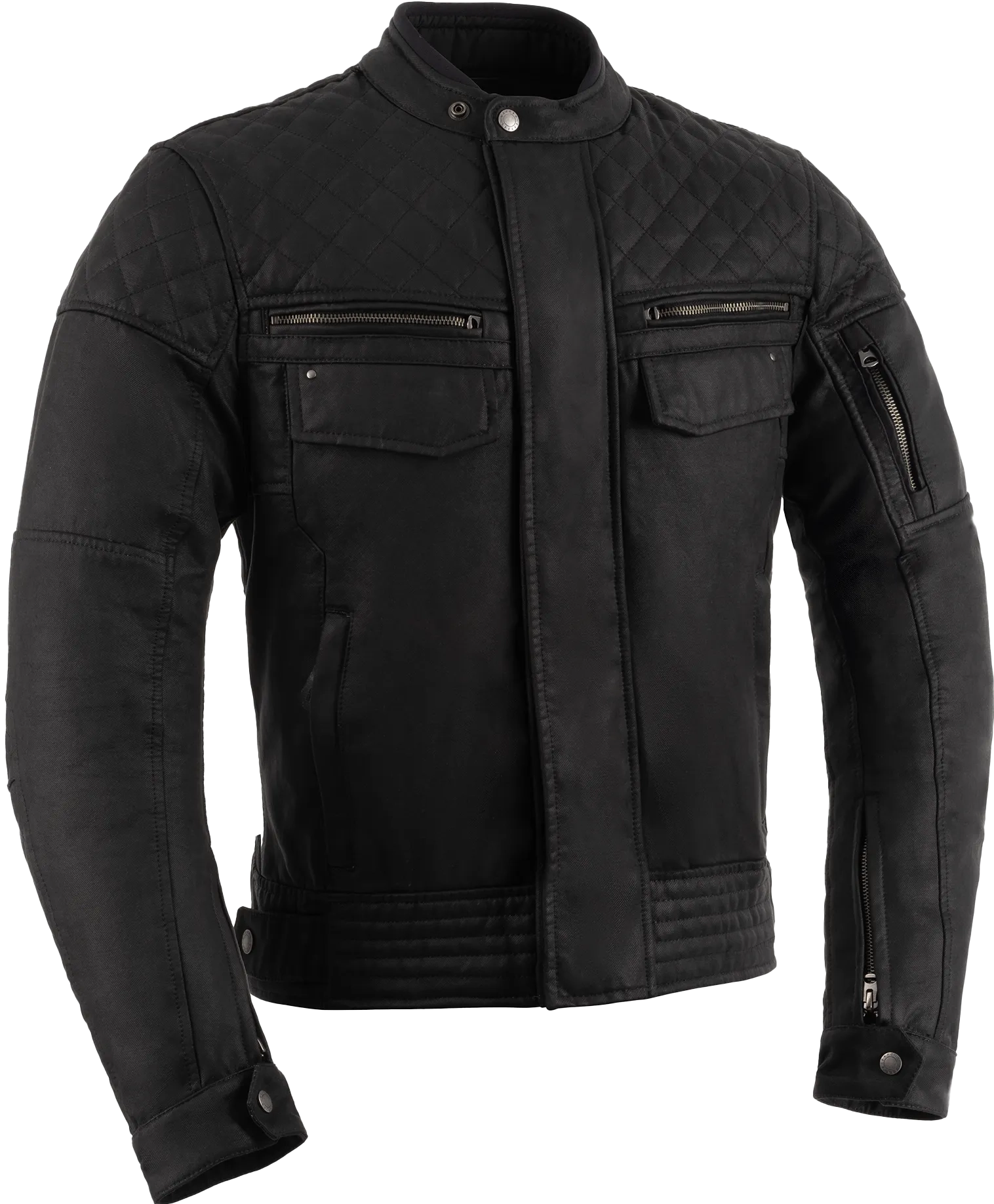 Oxford Hardy 2.0 Wax Erkek Deri Motosiklet Ceketi - Siyah - TM250401