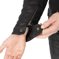 Oxford Hardy 2.0 Wax Erkek Deri Motosiklet Ceketi - Siyah - TM250401