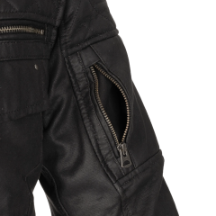 Oxford Hardy 2.0 Wax Erkek Deri Motosiklet Ceketi - Siyah - TM250401