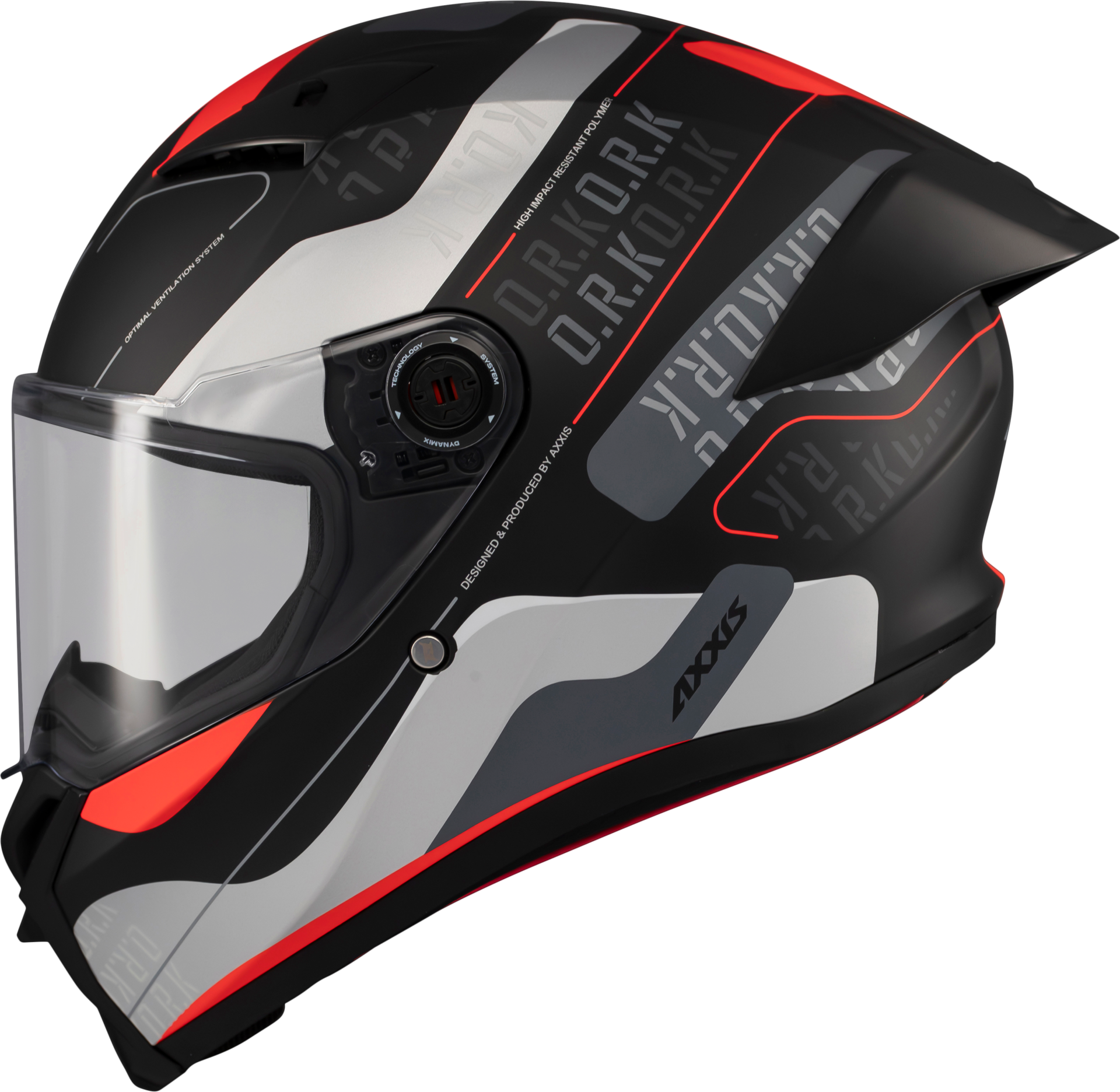 Axxis Fenix Ork Mat Siyah Kırmızı