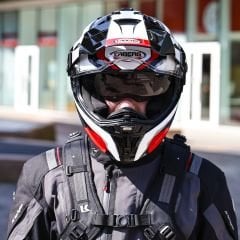 Caberg Tanami Scram Go Siyah Beyaz Kırmızı