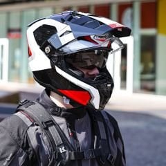 Caberg Tanami Scram Go Siyah Beyaz Kırmızı