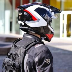 Caberg Tanami Scram Go Siyah Beyaz Kırmızı