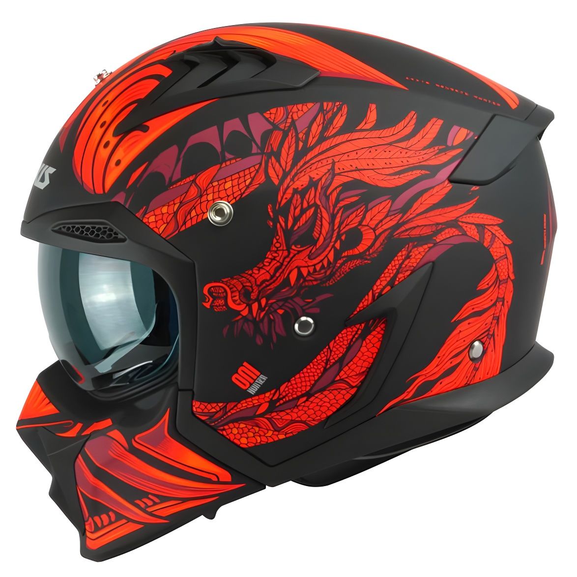 Axxis Hunter 980 Oni Mat Kırmızı