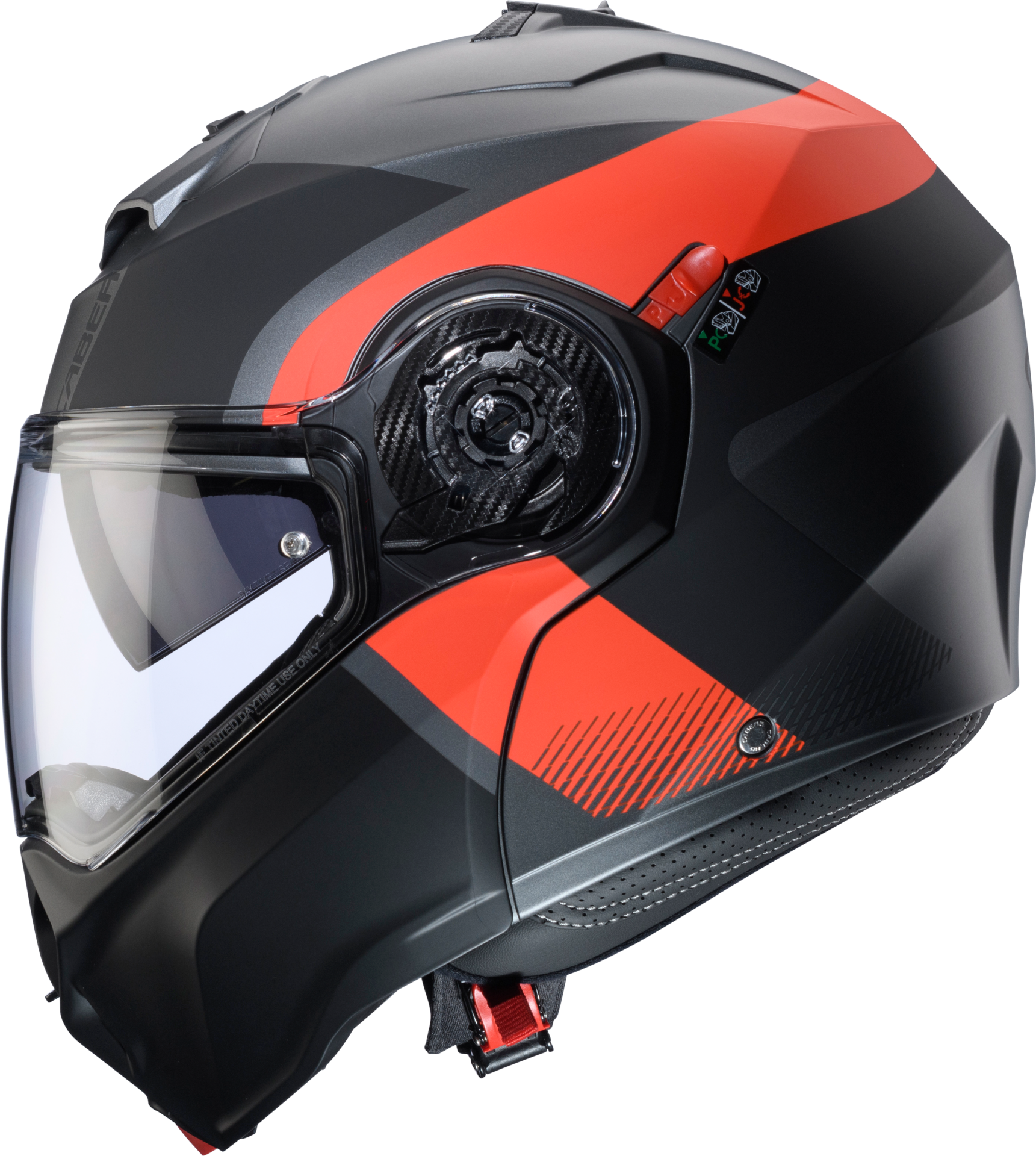 Duke Evo Indy Mat Metalik Gri/Fosfor Kırmızı/Siyah