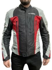 Venom Ceket Aır Racıng Açık Gri Kırmızı