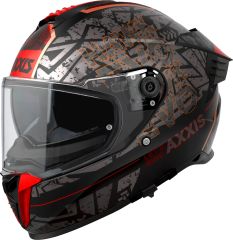 Axxis Hawk Evo Let's Ride Mat Kırmızı Gri