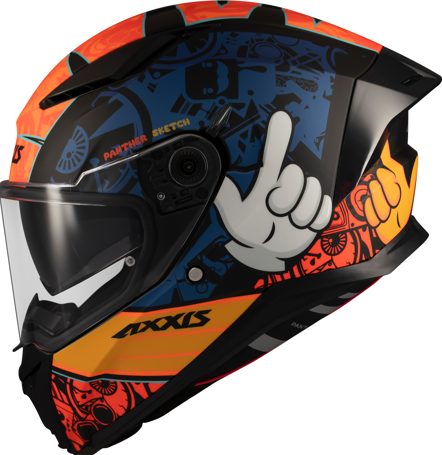 Axxis Panther Sketch Mat Turuncu