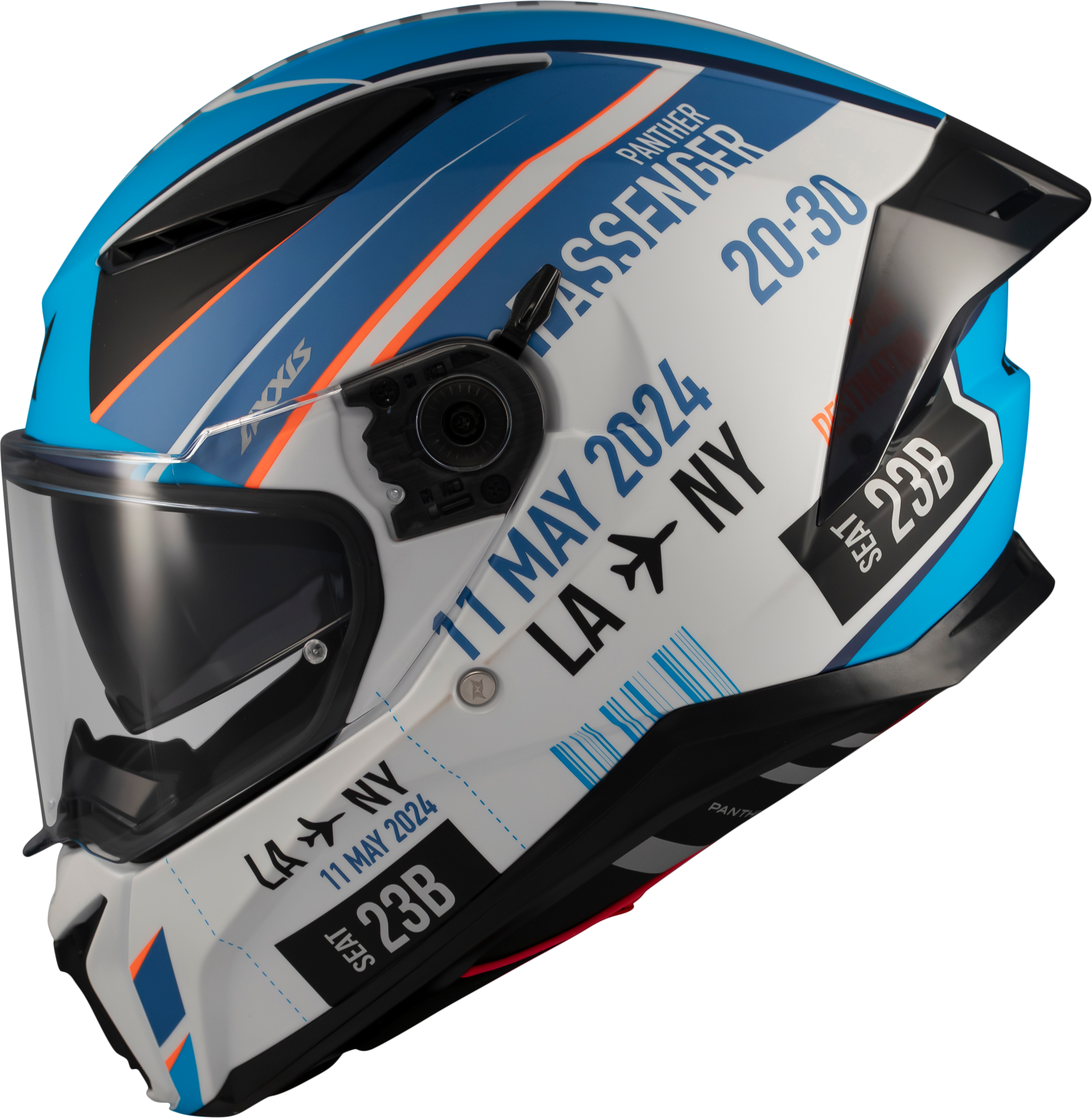 Axxis Panther Passenger Parlak/Mavi/Beyaz