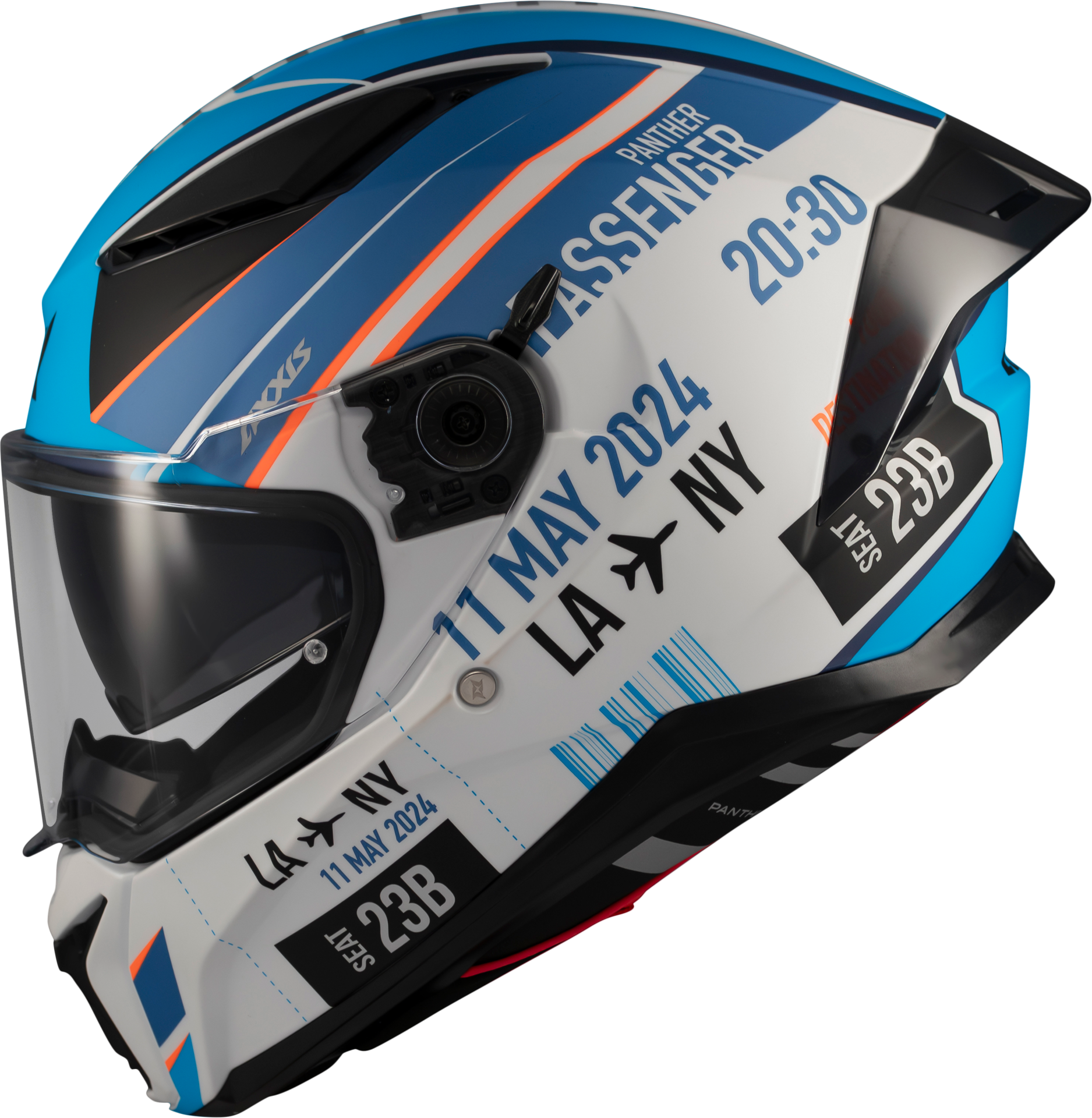 Axxis Panther Passenger Parlak/Mavi/Beyaz