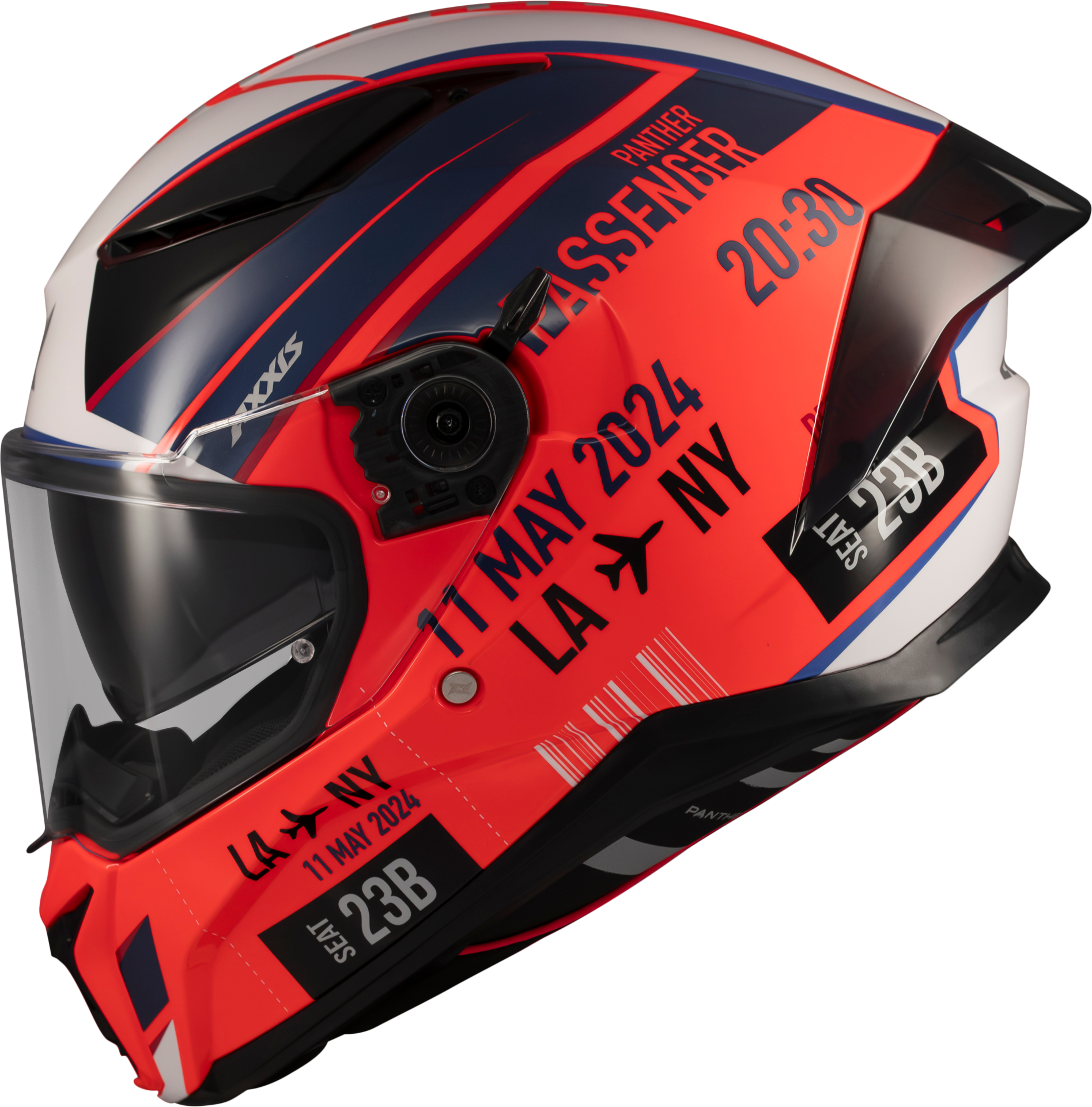 Axxis Panther Passenger Mat/Mavi/Kırmızı