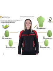 VENOM CEKET DYNAMIC PRO KADIN V2 CORDURA KIRMIZI