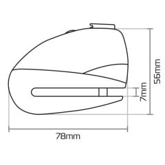 Oxford Screamer 7 Alarmlı Disk Kilit - LK290