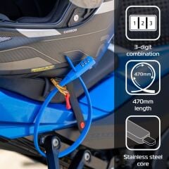 Oxford Şifreli Kelepçe Kilit Mavi - Oxford Combi Zip Lock Blue - LK152