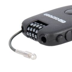 Oxford Toplanabilir Kablo Kilidi Siyah 75cm - Oxford Retra Cable Black - LK100