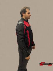 VENOM MOTOSİKLET CEKETİ RAPTOR HÖRGÜÇLÜ KIRMIZI-SİYAH 3XL