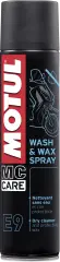 Motul E9 Wash Wax Sprey / Temizleme ve Partlatma Spreyi / 400 ML