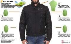 VENOM DYNAMIC PRO v2 CORDURA SİYAH