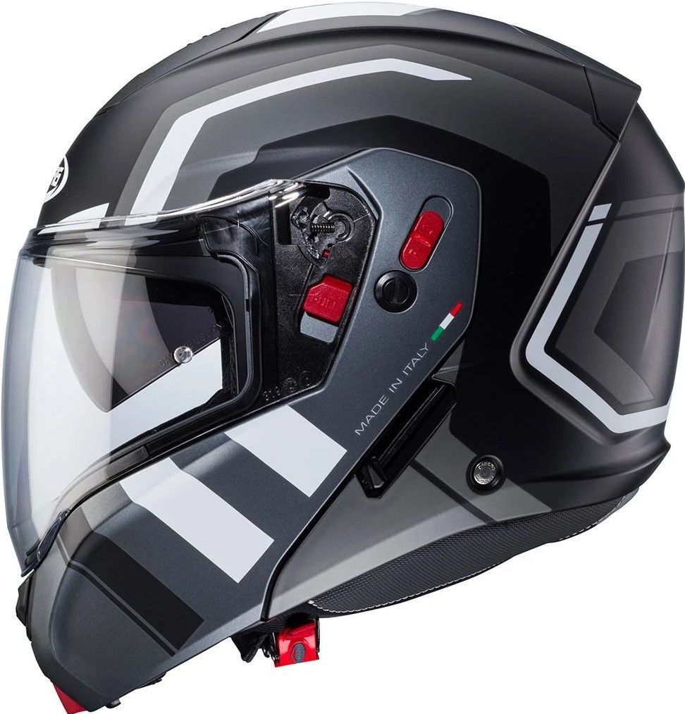 Caberg Horus X Road Mat Siyah Metalik Gri Beyaz