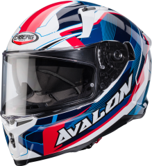 Caberg Avalon X Optic Beyaz Mavi Kırmızı