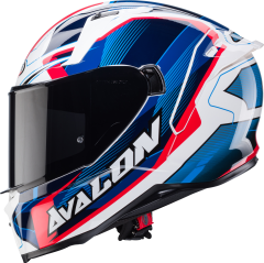 Caberg Avalon X Optic Beyaz Mavi Kırmızı