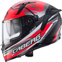 Caberg Avalon Kira Mat Siyah Gri Fosfor Kırmızı Beyaz