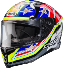 Caberg Avalon Track Siyah Fosfor Sarı Fosfor Kırmızı Mavi