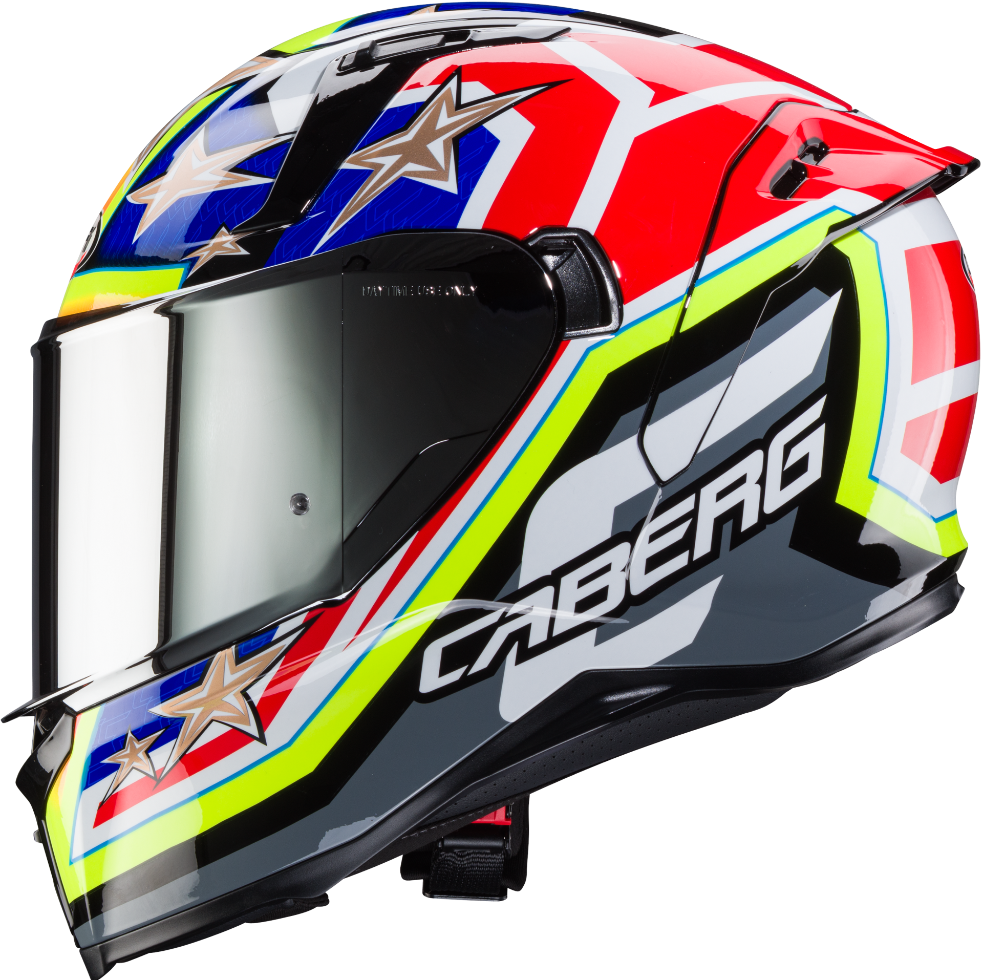 Caberg Avalon Track Siyah Fosfor Sarı Fosfor Kırmızı Mavi