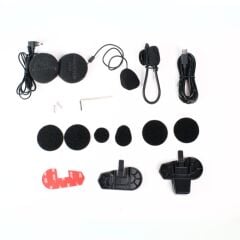 KN Master KN2300 PRO Motosiklet Kask İnterkom Bluetooth Kulaklık Seti Siyah