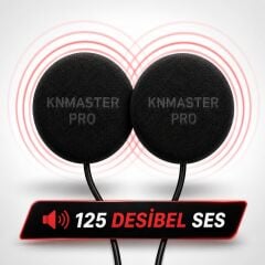 KN Master KN6100 PRO Motosiklet Kask İnterkom Bluetooth Kulaklık Seti Karbon Siyah