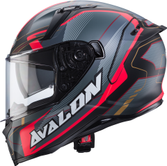 Caberg Avalon Optic Mat Siyah Gri Kırmızı