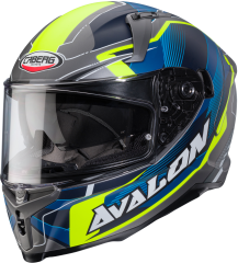 Caberg Avalon Optic Mat Gri Fosfor Sarı Mavi