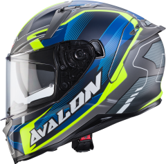 Caberg Avalon Optic Mat Gri Fosfor Sarı Mavi