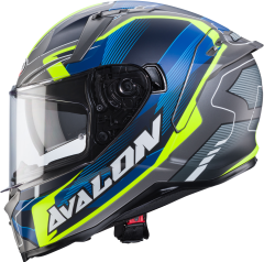 Caberg Avalon Optic Mat Gri Fosfor Sarı Mavi