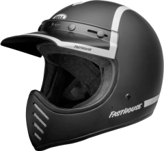 Moto-3 Fasthouse Old Road Siyah Beyaz