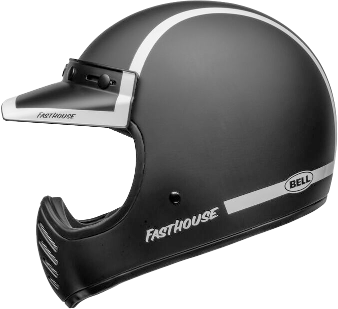 Moto-3 Fasthouse Old Road Siyah Beyaz