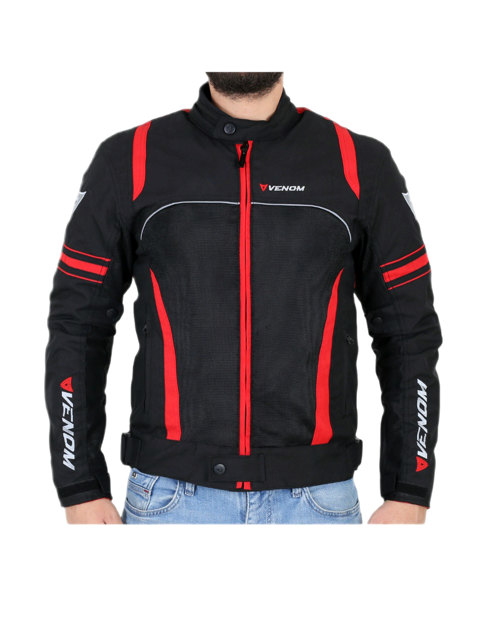 VENOM CEKET SPIN SİYAH KIRMIZI