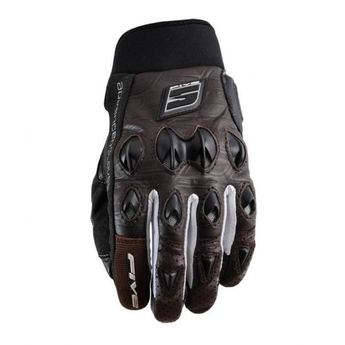 Five Gloves Stunt Evo Leather Brown Motosiklet Eldiveni