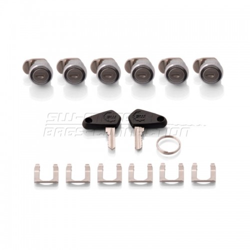 TraX ® EVO Lock Cylinder Set. 6 Matching Locks With 2 Keys And Retaining Clip. ALK.00.165.16301