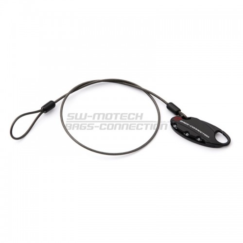 Motorbike Luggage Cable Lock. Black. With Combination Lock. Cable 50 Cm. BC.LOC.00.002.10000/B