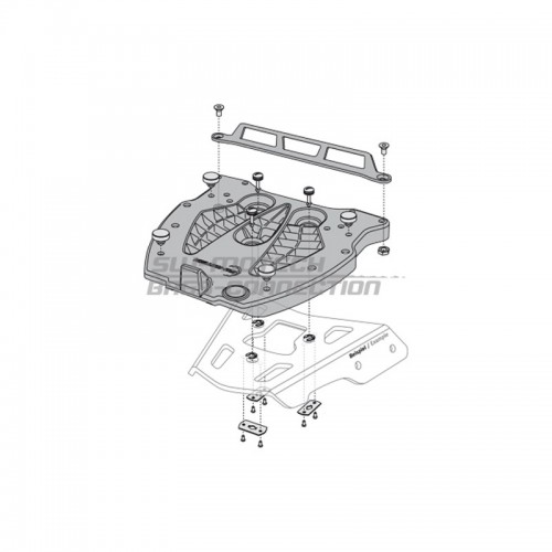 QUICK-LOCK Adapter Plate. GIVI/KAPPA Monolock.Fiber Reinforced Nylon. Black. GPT.00.152.406