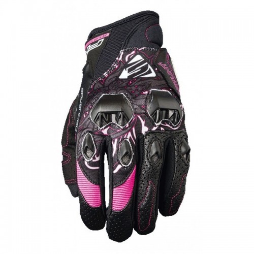 Fıve Gloves Stunt Evo Replıca Woman Flower/Pink Motosiklet Eldiveni