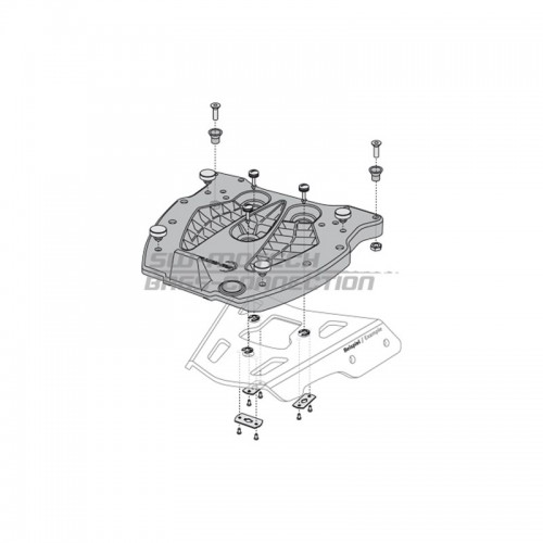 QUICK-LOCK Adapter Plate. GIVI/KAPPA Monokey. Fiber Reinforced Nylon. Black. GPT.00.152.405