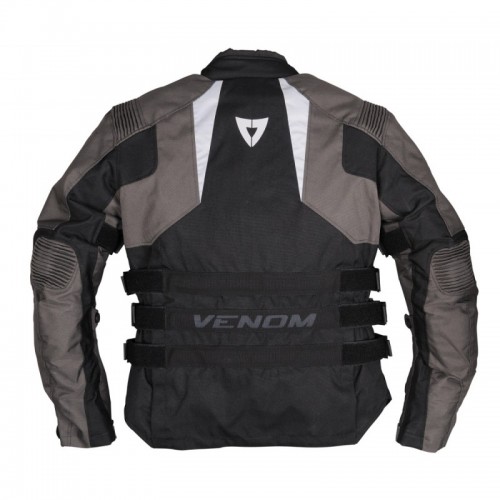 Venom Tourex Touring Siyah-Gri Motosiklet Ceketi