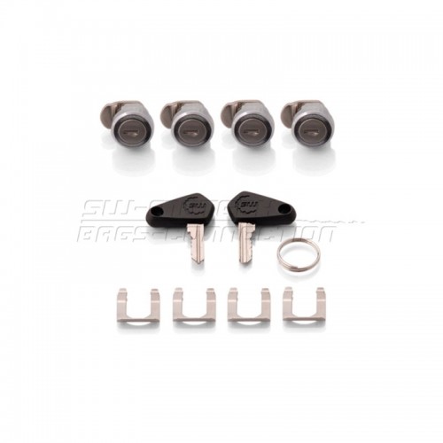 TraX ® EVO Lock Cylinder Set. 4 Matching Locks With 2 Keys And Retaining Clip. ALK.00.165.16401
