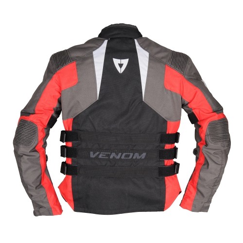 Venom Tourex Touring Siyah-Kırmızı Motosiklet Ceketi